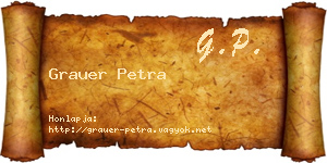Grauer Petra névjegykártya